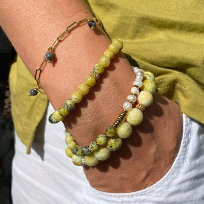 Yellow turquoise bracelet