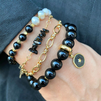 Pearls and agate bracelet