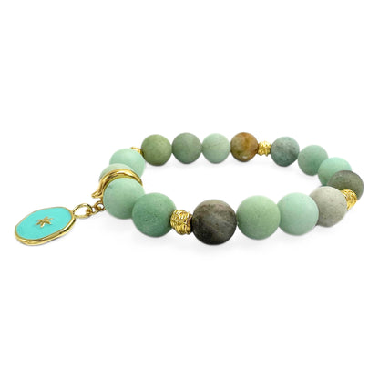 Amazonite bracelet with a pendant