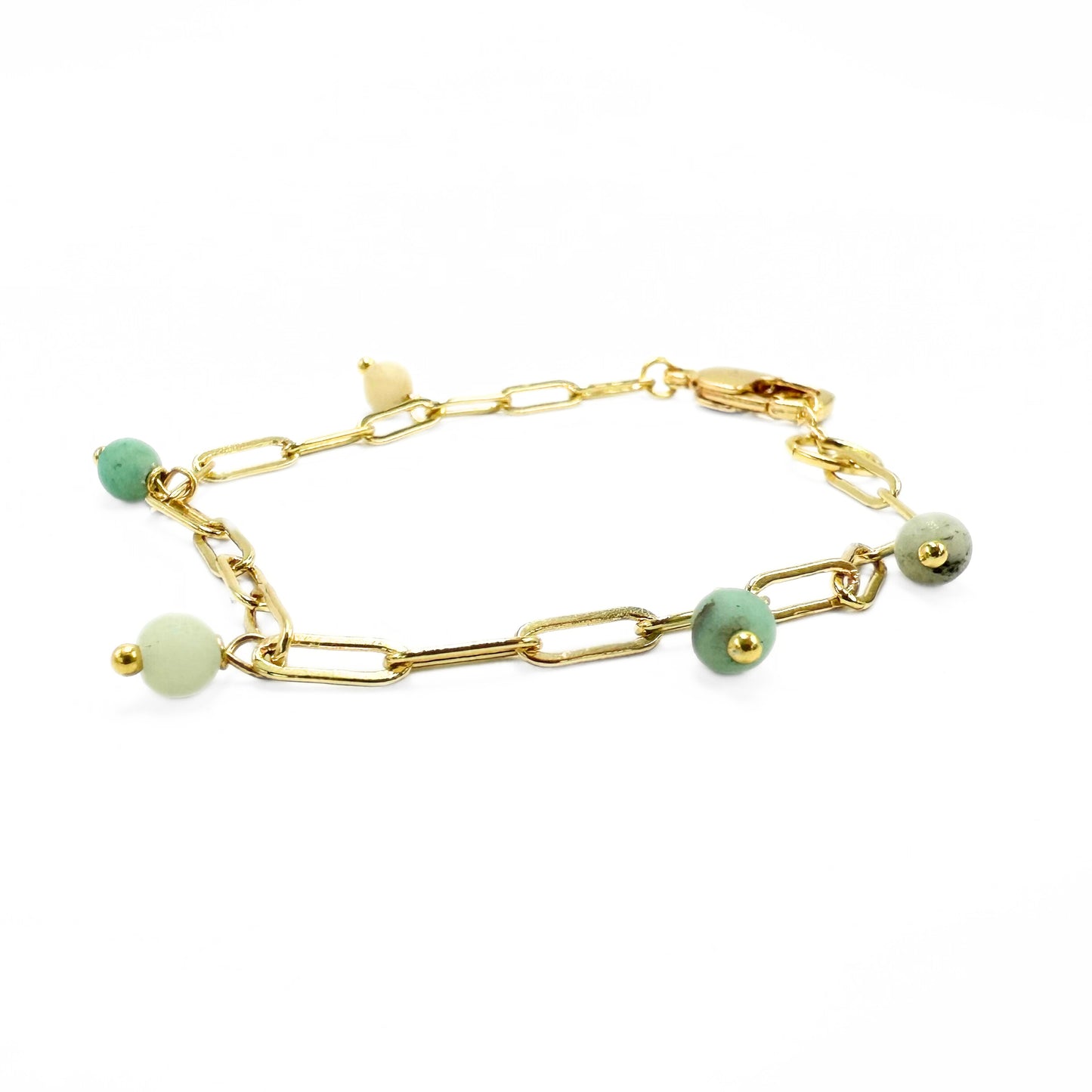 Amazonite golden chain bracelet