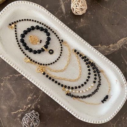 Black agate necklace