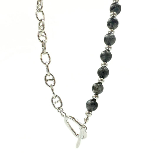 Black labradorite necklace