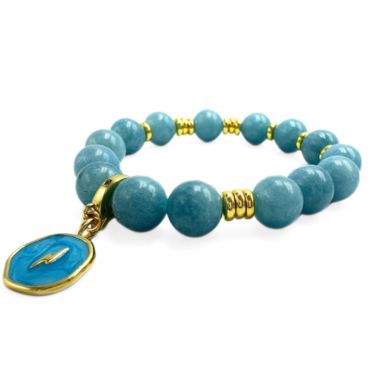 Capri bracelet with charm - gold