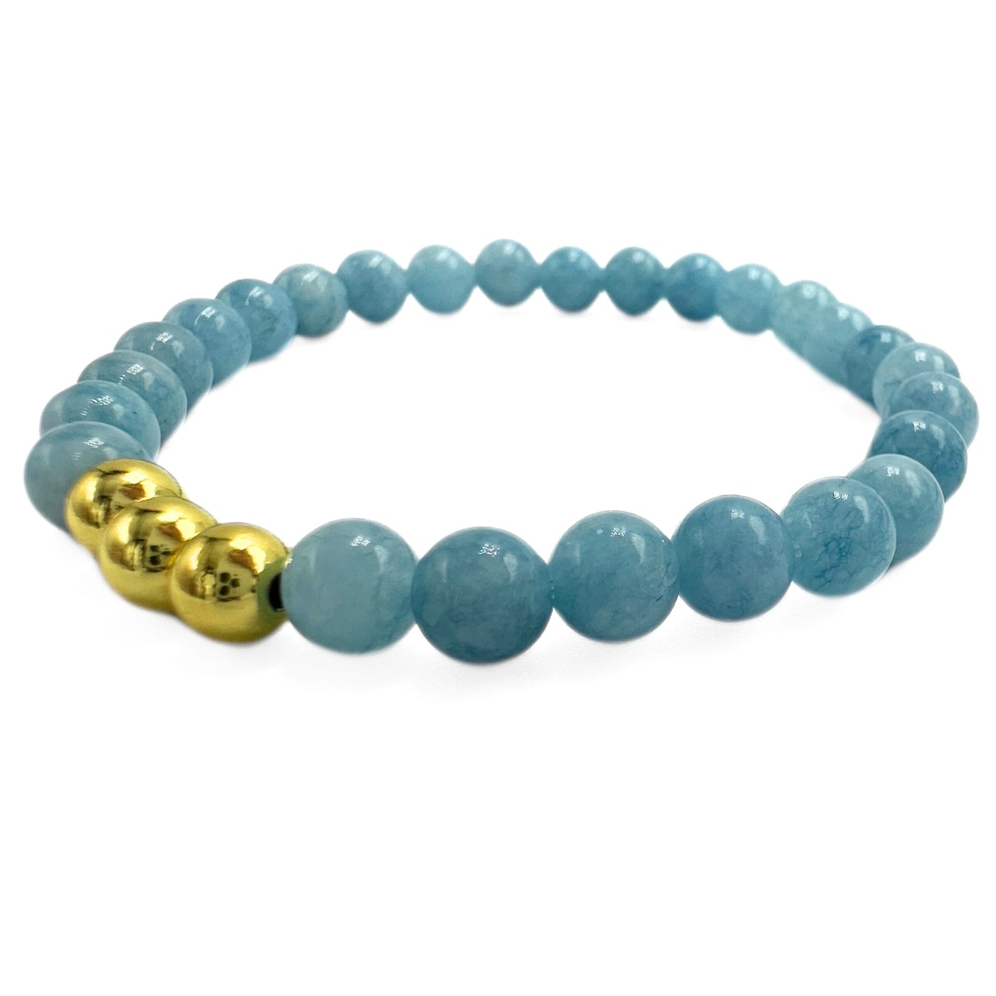 Capri bracelet with golden beads