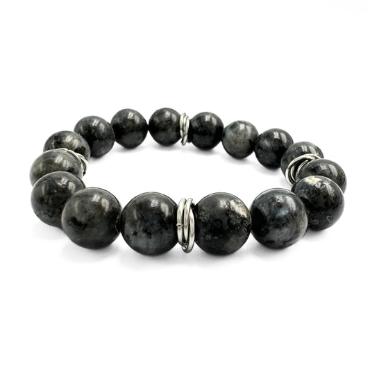 Black labradorite bracelet 10mm