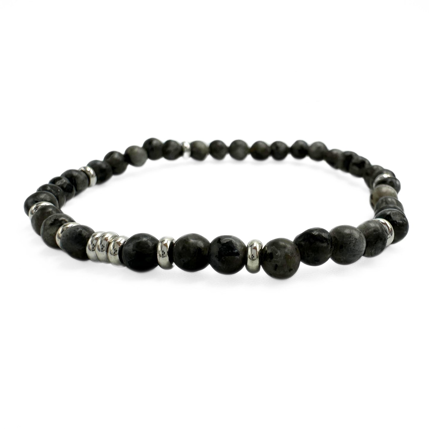 Black labradorite bracelet 4mm