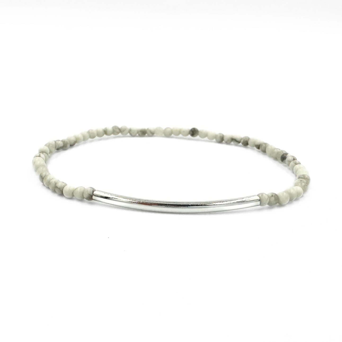 Howlite bracelet elegant silver