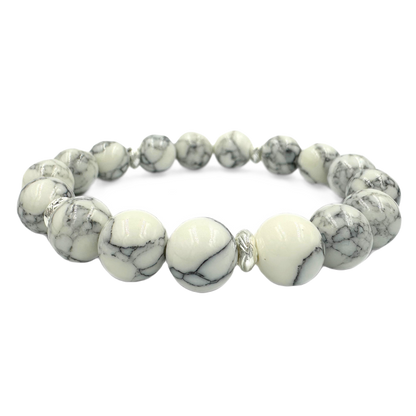 Winter dream silver bracelet set | Howlite