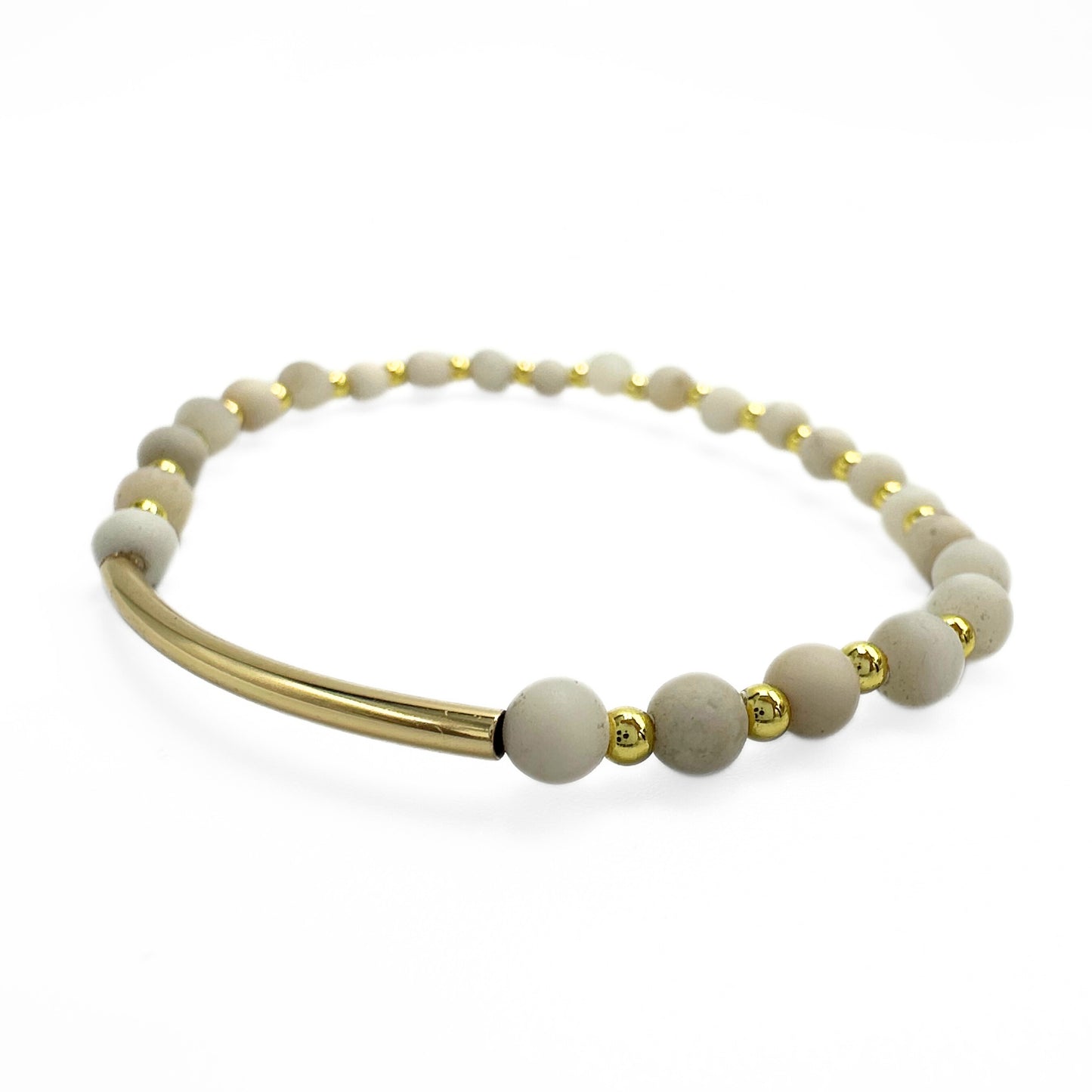 Phoenix agate elegant bracelet with a golden tube