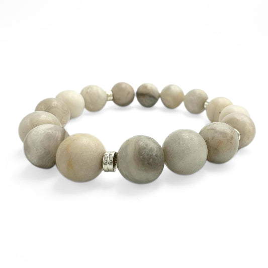 Phoenix agate silver bracelet