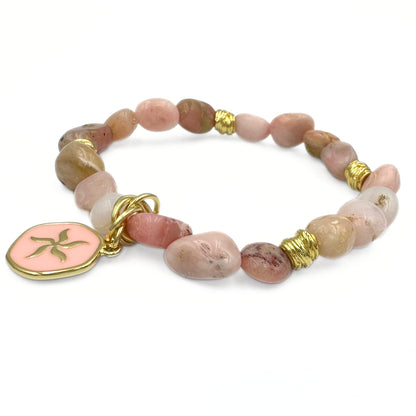 Pink opal bracelet