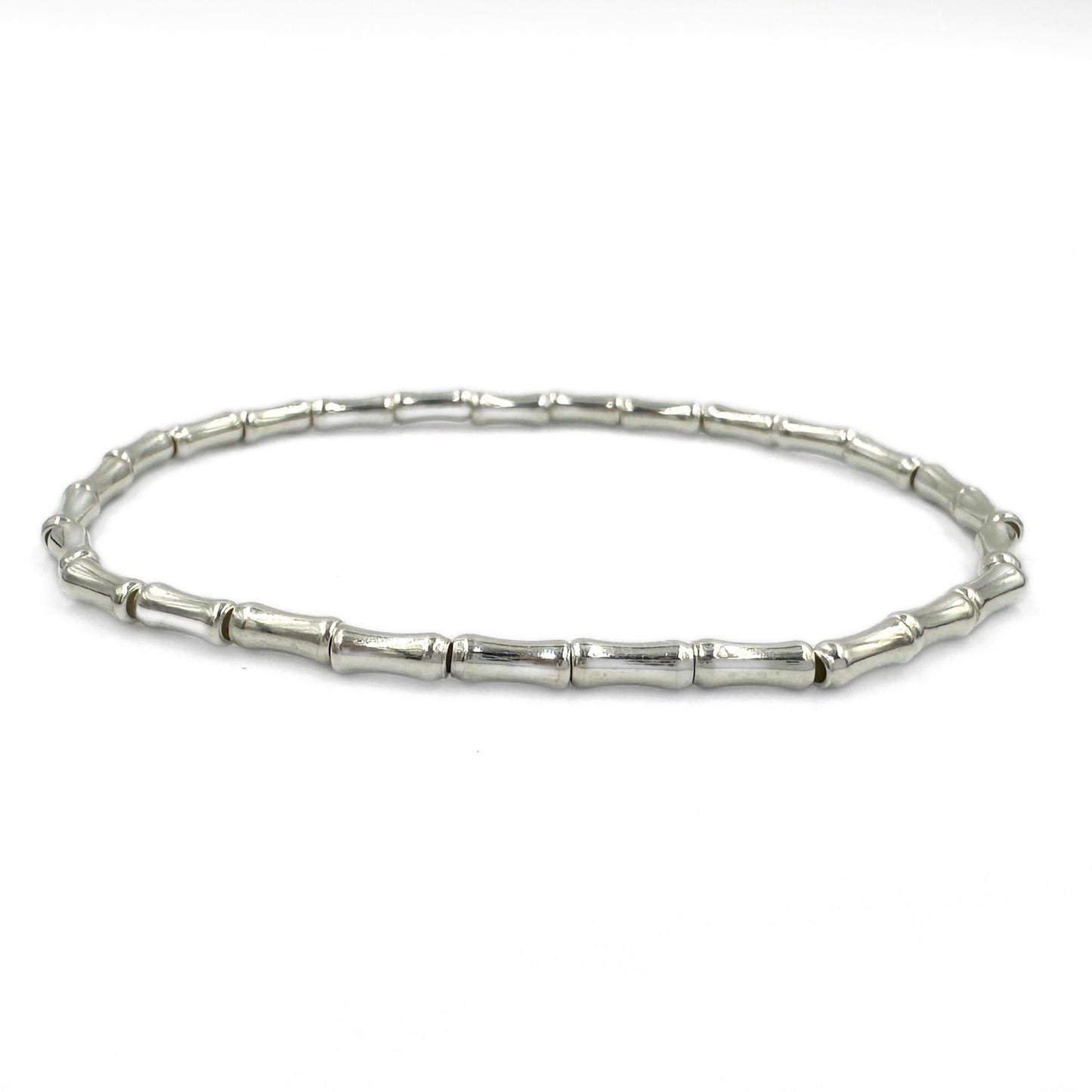 Bamboo silver bracelet