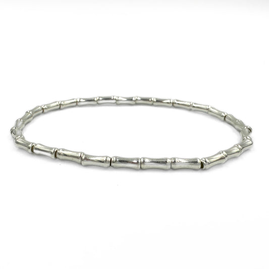 Bamboo silver bracelet