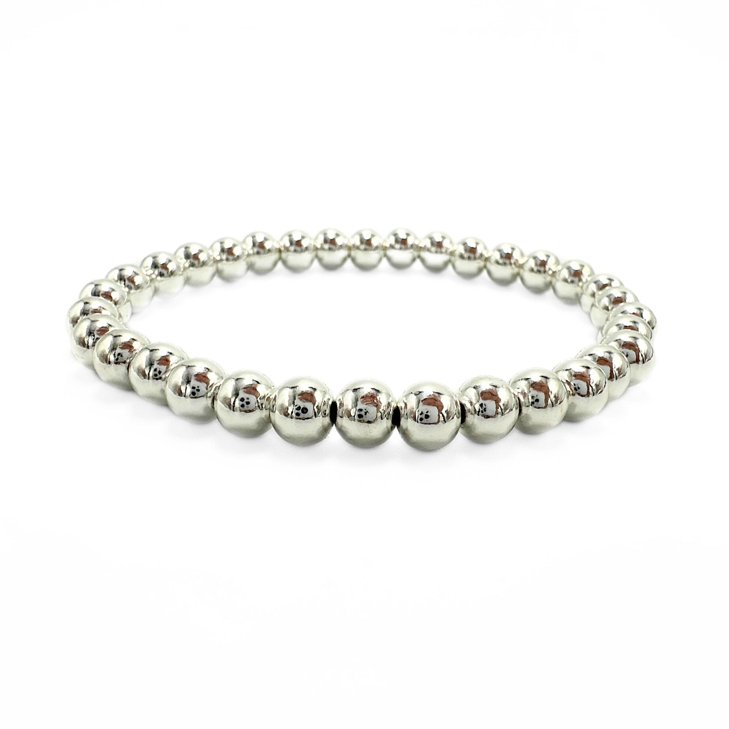 Silver bracelet round 6 mm