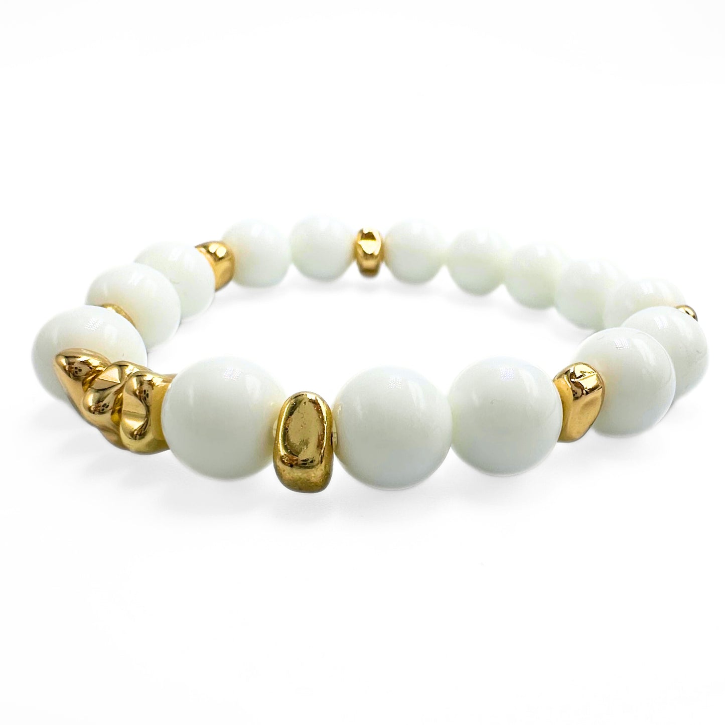 White agate bracelet 10mm