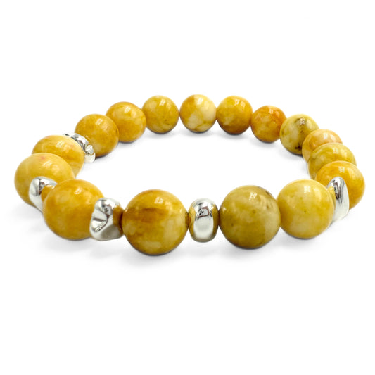 Yellow jade bracelet